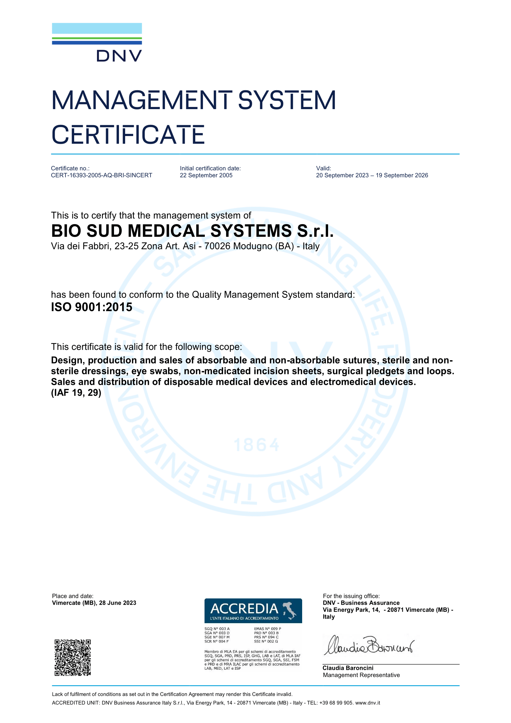 Certificazione UNI EN ISO 9001:2008